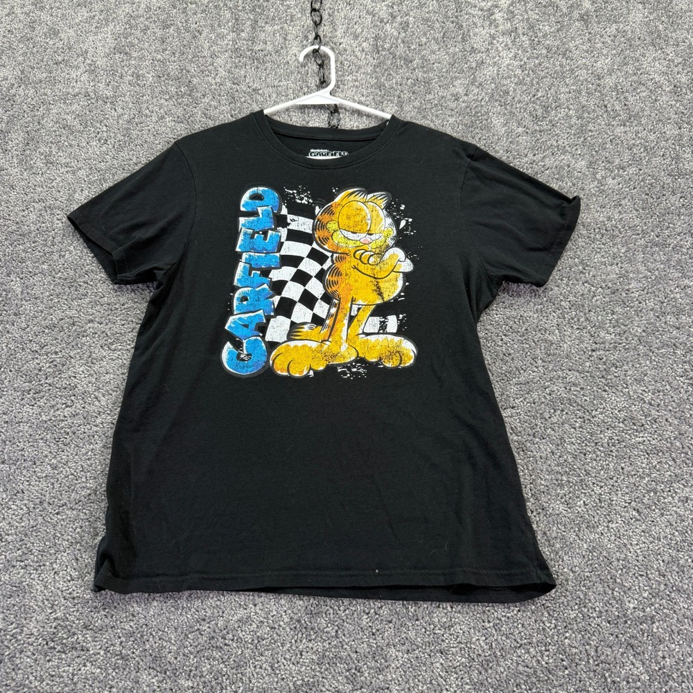 Nickelodeon Garfield T Shirt Mens Medium Black Short Sleeve Graphic Tee 2024